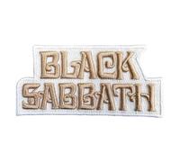 Black Sabbath Écusson thermocollant avec logo texte (taille unique) (blanc)
