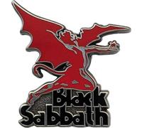 Black Sabbath - Logo - Badge - Métal RO10402 (Taille unique) (Rouge/Noir/Argent)