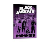Black Sabbath Lot de 12 affiches de musique rétro pour décoration de chambre à coucher, affiches de rappeur de musique, affiches de musique de rappeur - Affiches de décoration murale pour chambre à