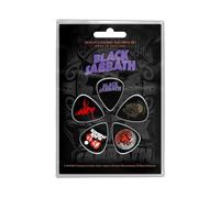 Black Sabbath Lot de médiators de 1 mm d'épaisseur, logo violet, sous licence officielle, fabriqué en Angleterre, nylon, calibre lourd, guitare