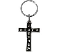 Black Sabbath Porte-clés croix en métal argenté, Argenté, taille unique