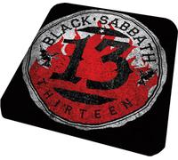 Black Sabbath - Style de cercle - Dessous de verre "13 Flame", liège RO8898 (Taille unique) (Noir/Rouge/Blanc)