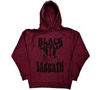 Black Sabbath Sweat-Shirt À Capuche Band and Logo Nouveau Officiel Unisex Maroon Size M