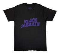 Black Sabbath T Shirt Classic Wavy Vintage Band Logo Officiel Unisex Noir Size L