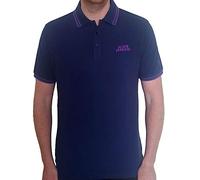 Black Sabbath - Rock Off Black Sabbath Polo Shirt Wavy Band Logo Nouveau Officiel Unisex Navy Bleu Size M