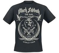 Black Sabbath The End Grim Reaper Homme T-Shirt Manches Courtes Noir S