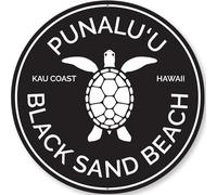 Black Sand Beach Metal Sign