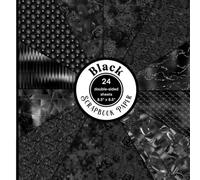 Black Scrapbook Paper: Black Decorative Craft Paper. 8.5 x 8.5 inches, 12 styles, 24 double-sided sheets.