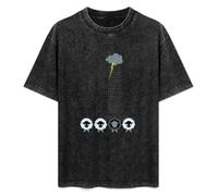 Black Sheep Bad Luck Rain Cloud Thunder Funny Sarcasm T-Shirt Printed Tee Graphic Top for Men Black Shirt M
