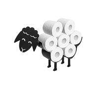 Black Sheep Toilet Paper Holder, Metal Cat Roll Paper Rack, Bathroom Tissue Storage, Novelty Toilet Tissue Loo Roll Storage Holder for Bathroom, Tissue Roll Stacker (Sheep)