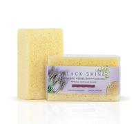 BLACK SHINE Savon Éponge Naturelle à la Lavande - Savon Exfoliant Corps & Visage - Soin Hammam Turc, Savon Bio Artisanal à l’Huile de Lavande pour Peau Douce et Hydratée (Paquet de 2)