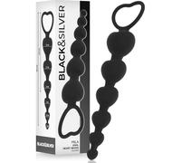 Black&Silver Mila Chaîne Anal Cœurs 18cm 1 Unité