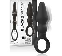 Black&Silver Ozzy Puissante Plug Anal Silicone 1ut