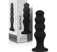 Black&Silver Scott Anal Plug Premium Silicone Black 1ut