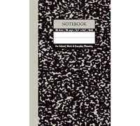 Black & Silver Soft Marble School Notebook - Grid, 96 Pages, 5.5" x 8.5", Soft Matte Cover: For schoolwork, math, science, creative projects, and daily planning