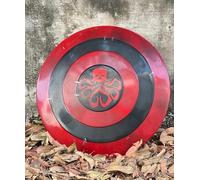 BLACK SKY NAUTICALS Bouclier Captain America Hydra Shield - Crâne rouge Hydra Shield Marvel Cinematic Universe Shield pour utilisation cosplay et jeu de rôle