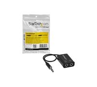 Black Slim Mini Jack Headphone Splitter Cable Adapter - 3.5mm Audio Mini Stereo Y Splitter - 3.5mm Male to 2x 3.5mm Female (MUY1MFFADP) - Diviseur