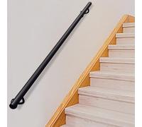 Black Stair il - Garde-corps en fer forgé pour intérieur/extérieur - Tuyau rond pour marches et balustres (150 cm)