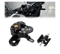 Black Steering Damper Stabilizer Adjustable Handlebar Safety Control Mount Bracket Kit for Honda for transalp750 2023-2025,en Douceur