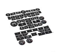 Black Sticker Kit for pour saab 9-5NG Radio Buttons Fix Black | Restores worn symbols, precise fit for 3rd gen, black color, easy apply, climate control specific