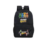 (Black)Stumble Guys School Bag 2023 Trendy Backpacks Student Bag Kawaii Light Simple Backpack Cute Multifunction Ripstop School Bag