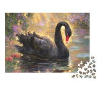 Black Swan 1000 Pièces Puzzle |Animal Puzzle Durable pour Adultes | Un Cadeau Fantastique pour Les Adultes |1000pcs (75x50cm)
