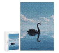 Black Swan on Calm Water Puzzle 1000 Pièces Educa Jouet en Bois Cadeau Unique Décoration Intérieure Jeu Éducatif Challenge Toy Adultes Et Enfants À Partir De 14 Ans 300 PCS