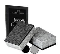 Black Sweden Home Éponge Noire Vaisselle Cuisine - Lot de 12 - Éponge Noire avec Tampon à Récurer - Multi-Usage pour Nettoyage Ménager - Non lavables Réutilisable - Design Élégant