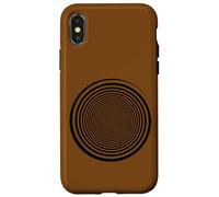 Black Swirl Self Hypnose Trippy Spiral Graphic Art Portal Coque pour iPhone X/XS