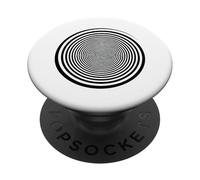 Black Swirl Self Hypnose Trippy Spiral Graphic Art Portal PopSockets PopGrip Adhésif