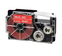 Black Tape Black Tape Adhesive Remplacement Compatible avec Le Ruban d'imprimante XR-18BKg Compatible avec Les modèles de Fabricant d'étiquettes KL-G2 KL-120 KL-P1000(Red on White)