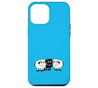 Black Team Sheep 3 Small Friends Crew Mouton Dessin animé Coque pour iPhone 12 Pro Max