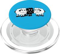 Black Team Sheep 3 Small Friends Crew Mouton Dessin animé PopSockets PopGrip pour MagSafe