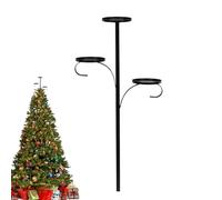 Black Triple Tree Topper | Candelabra Tree Topper | Triple Tree Topper Candle Holder for Christmas | Christmas Topper | Light Up Christmas Tree | Tree Topper Stand to Display Candles, Ornaments