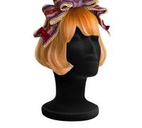 Black Velvet Mannequin Head Display | Foam Manikin Head For Wig Display, Eyewear, Headphones, Glasses, Hats, Jewelry & Hair Accessories, Beauty Cosmetology Salon & Retail Use