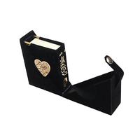 Black Velvet Mini Qur'An With Golden Brass Cutout And Fancy Box in 15 lines Gip Book Store