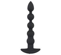 Black Velvet - vibro-anale 5 perles rechargeable (noir)