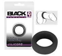 Black Velvet - Anneau épais noir (2,6 cm)