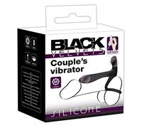 Black Velvets - vibromasseur 2-en-1 avec anneau pénien, rechargeable (noir)