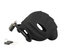 Black Velvets - cage pénis et testicules - silicone noir
