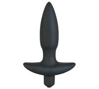 Black Velvets Plug anal – Mini vibromasseur dilatateur en silicone vibrant – Taille S Noir