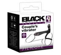 Black Velvets - vibromasseur couple 2en1 et cockring rechargeable - noir