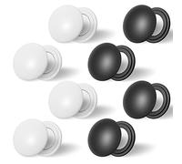 Black Volcanic - Aimants de dossard de course, Fixation magnétique de course, Porte Dossard running, Aimant pour Dorsale de Course (4 paires blanches et 4 paires noires)