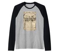 Black Wall Street Tulsa Oklahoma 1921 Mois de l'histoire des Noirs Manche Raglan