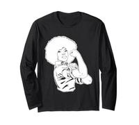 Black We Can Do It Black Rosie The Riveter Manche Longue