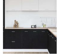 ""Black Week"" Armoire rangement - CLARENCE - Meuble Bas Chêne Noir 60x46x81,5 cm Bois Contreplaqué AA794