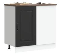 ""Black Week"" Armoire rangement - CLARENCE - Meuble bas de cuisine « Kalmar » Bois d'ingénierie noir AA725