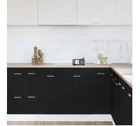 ""Black Week"" Armoire rangement - CLARENCE - Meuble Bas d'évier - Chêne Noir 80x46x81,5 cm Bois Ingénieré AA795