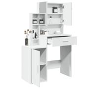 ""Black Week"" Coiffeuse pour Femmes - BURKE - avec armoire - blanc 80x35x132 cm - CC202