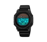 (Black/ White Dial, Multicolor) SKMEI 2358 Solar Powered Digital Watch Electronic Waterproof Sports Wristwatch with EL Backlight